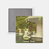 聖パトリックの日 – フォーサイス噴水，サバンナ， GA マグネット (正面/裏面)