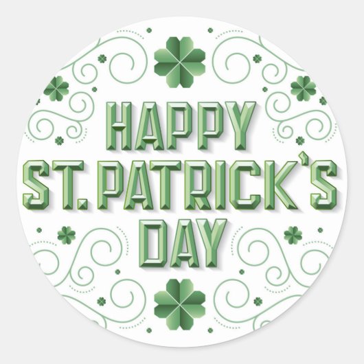 聖パトリックの日 ラウンドシール (正面)