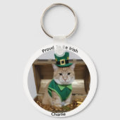 聖パトリックの日 レプラコーン 猫 キーチェーン (裏面)
