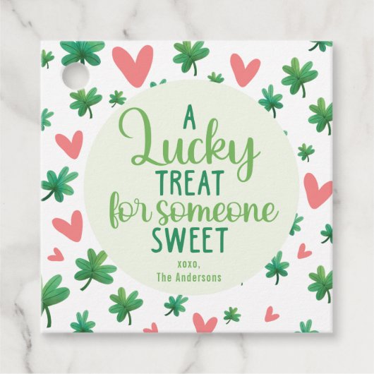 聖パトリックの日 – 人にとって幸運なお祝い フェイバータグ (正面)