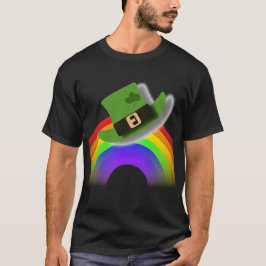 聖パトリックの日 帽子と虹 Tシャツ
