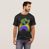聖パトリックの日 帽子と虹 Tシャツ (正面フル)
