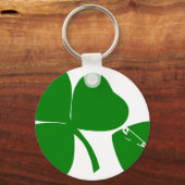 聖パトリックの日 – 幸運を得る3 + 1葉の= 4 キーホルダー (正面)