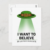 聖パトリックの日、私は望ん信じだ ポストカード (正面/裏面)