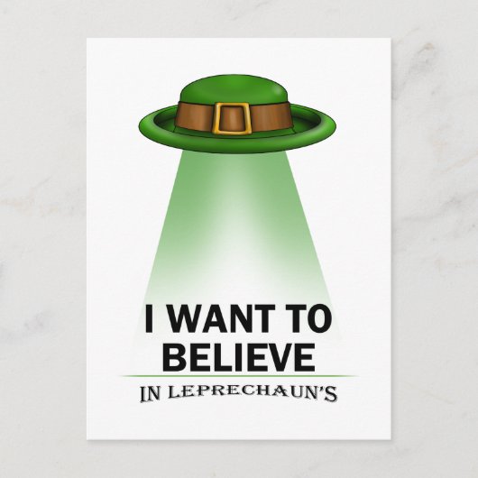 聖パトリックの日、私は望ん信じだ ポストカード (正面)