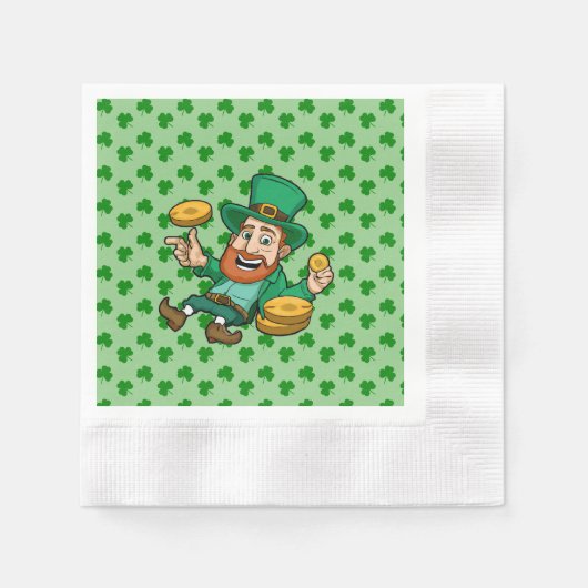 聖パトリックの日 縁ありカクテルナプキン (正面)