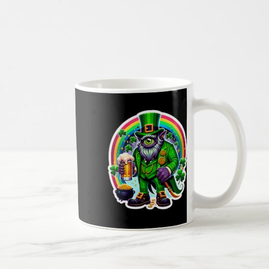 聖パトリックの日 邪眼のバイラー アイルランドの悪魔 コーヒーマグカップ (右)