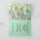 聖パトリックの日、金ゴールドアクセントとシャムロック シーズンカード (内部)