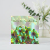 聖パトリックの日、金ゴールドアクセントとシャムロック シーズンカード (スタンド正面)