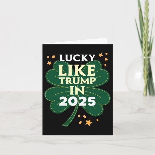 聖パトリックの日 – 2025年の幸運なトランプ – ドナ カード (正面)