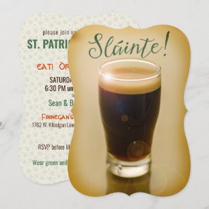 聖パトリックの日 Slainte ギネス・ポイント 招待状