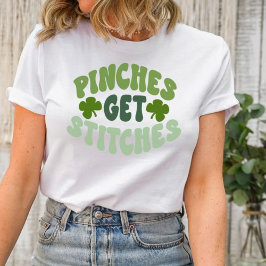 聖パトリックの日Groovyピンチはステッチのシャツを取得 Tシャツ