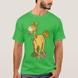 聖パトリックの日Tシャツにラッキーマンガウン Tシャツ