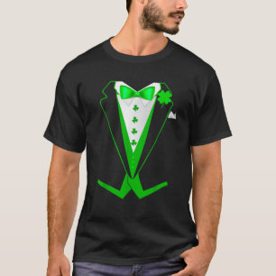 聖パトリックの日Tuxedoかわいいおもしろい衣装男性へ Tシャツ