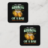 聖パトリックの祝日にビールを飲むアイルランド人 スクエア名刺 (正面/裏面)