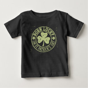聖パトリックの祝日に生まれたラッキーなアイルランド系の誕生日 ベビーTシャツ