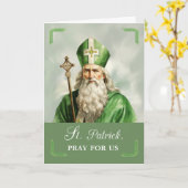 聖パトリックの祝日 祈り給え 伝統的に カード (黄色い花)