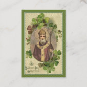 聖パトリックの聖カードのシャムロック司教 名刺 (正面)