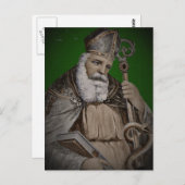 聖パトリックの聖書と杖 ポストカード (正面/裏面)