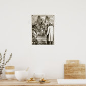 聖パトリックはタラで説教、「トリアス木」から ポスター (キッチン)