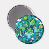 聖パトリックエレガントズのシャムロック型デザイン マグネット (正面/裏面)