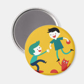 聖パトリックエレガントズのシャムロック型デザイン マグネット (正面/裏面)