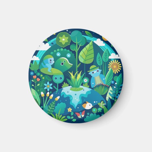 聖パトリックエレガントズのシャムロック型デザイン マグネット (正面)