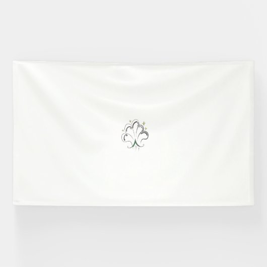 聖パトリックエレガントズのシャムロック型デザイン 横断幕 (横)