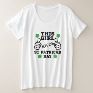 聖パトリックスの日を愛する プラスサイズTシャツ