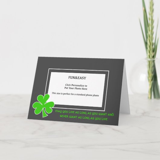 聖パトリックスの日アイルランド語の諺の写真 カード (正面)
