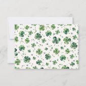 聖パトリックスデイグリーンシャムロックベビーシャワー サンキューカード (裏面)