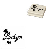 聖パトリックスデイラッキーシャムロックグリーンクローバーリーフ ラバースタンプ (押印)