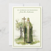 聖パトリックスデイ賛美の祈りの言葉ケルト十字架 サンキューカード (正面)