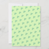 聖パトリックスラッキー1st誕生日の水色クローバー 招待状 (裏面)