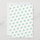 聖パトリックス幸運な最初の誕生日シャームロック 招待状 (裏面)
