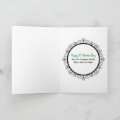 聖パトリックデーのパーソナライズされたマンダラ シーズンカード (内部)