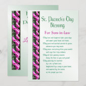 聖パトリックデーの息子へのアイルランドの祝福カード シーズンカード (正面/裏面)