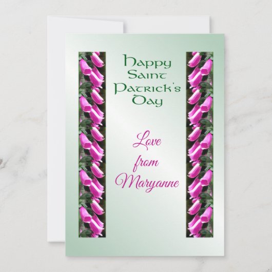 聖パトリックデーの母へのアイルランドの祝福 シーズンカード (裏面)