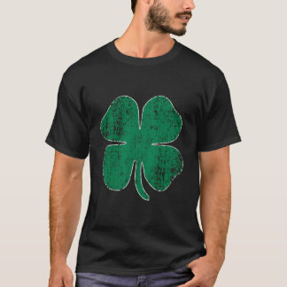 聖パトリックデー ディストressed シャムロック ラッキーC Tシャツ