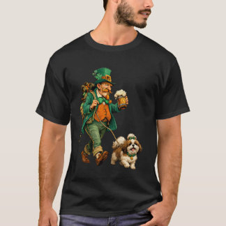 聖パトリックデー ルパレチャン ビールを飲んで歩く Tシャツ