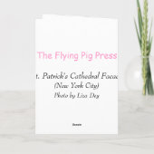 聖パトリック大聖堂宗教復活祭カード シーズンカード (裏面)