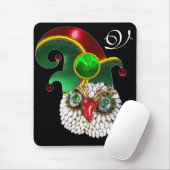 聖パトリック宝石梟、小妖精や小人帽子、シャムロックモノグラム マウスパッド (マウス)