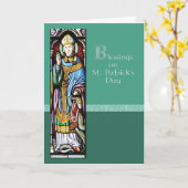 聖パトリック恵み宗教緑 カード (黄色い花)