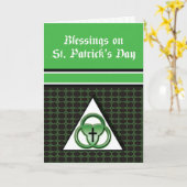 聖パトリック賛美の日、聖なる三位一体、緑 カード (黄色い花)