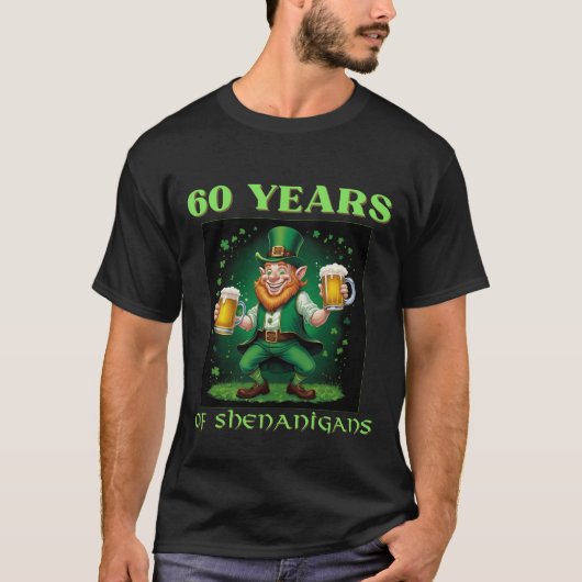 聖パトリック60歳の誕生日アイルランドの祝祭 Tシャツ (正面)