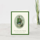 聖パトリック・カトリック・アイリッシュ・ケルト十字のお悔やみ サンキューカード (正面)