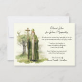 聖パトリック・カトリック・アイルランド悔やみや弔慰弔問 サンキューカード (正面)