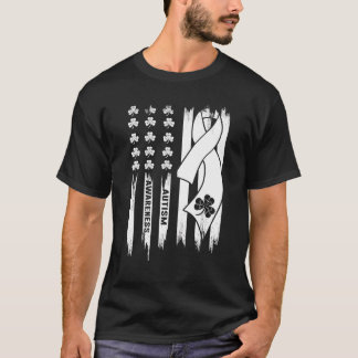 聖パトリック シャムロック USAフラグ 自閉症啓発リボン Tシャツ