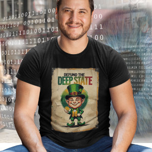 聖パトリック + ディープステートFBI監視組織の資金を枯渇させろ Tシャツ