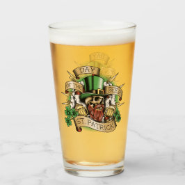 聖パトリック、ビールの日、ドクロ、レプラコーン、 タンブラーグラス